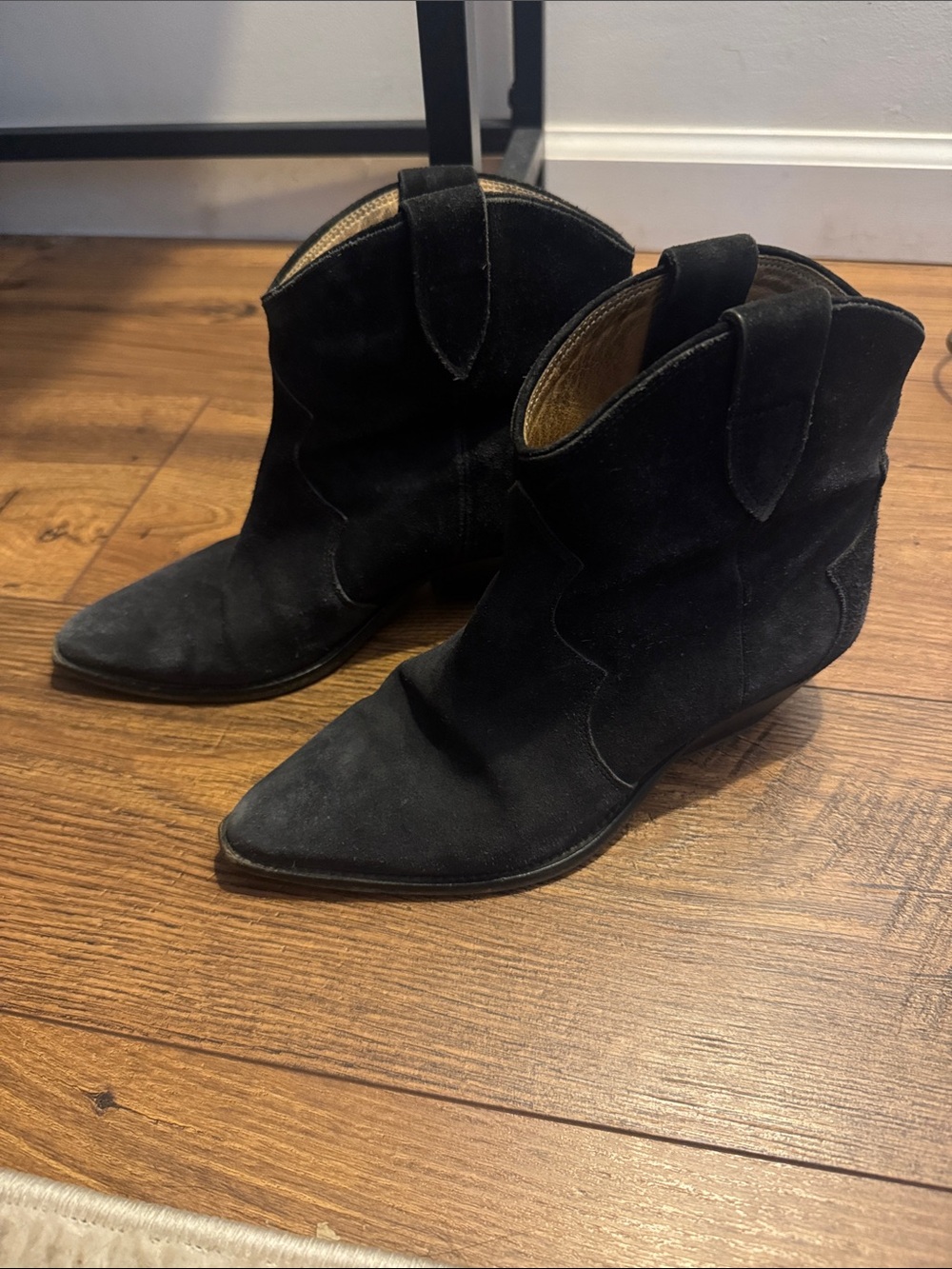 Isabel Marant Black Suede Ankle Boots